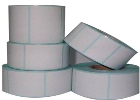 Glassine 60x30mm κίτρινος ρόλος αυτοκόλλητων ετικεττών θερμικών εκτυπωτών σκαφών της γραμμής